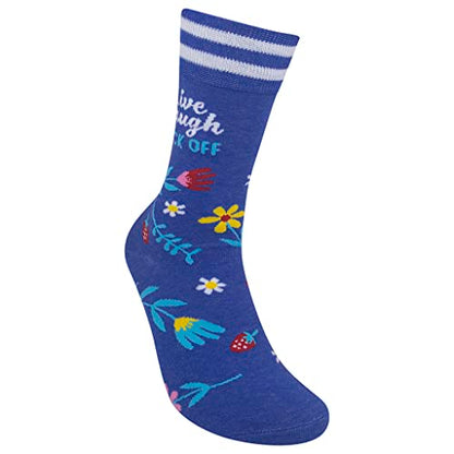 FUNATIC Socks with Funny and Profane Sayings, Sarcastic Gift for Men Women - color: Live, Laugh, F Off