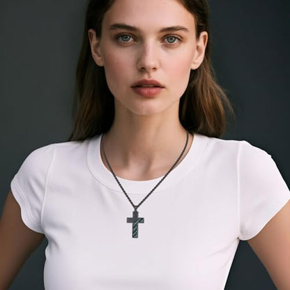 American Flag/Eagle/Star Necklace for Women 925 Sterling Silver Silver/Gold/Black American Flag Pendant 4th of July Jewelry for Wife Sister Girlfriend - color: Black-2