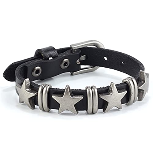 Jeilwiy Punk Rock Gothic Black Rivet Leather Spiked Necklace Collar Neckband Leather Choker Necklace for Women Mom Gifts Adjustable - color: HGB117