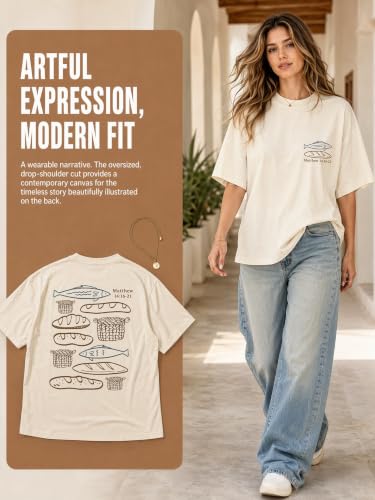 Muicy Women's Christian T Shirt Faith Based Tees Bible Verse Shirts Short Sleeve Summer Graphic Tees - color: Apricot, size: Large