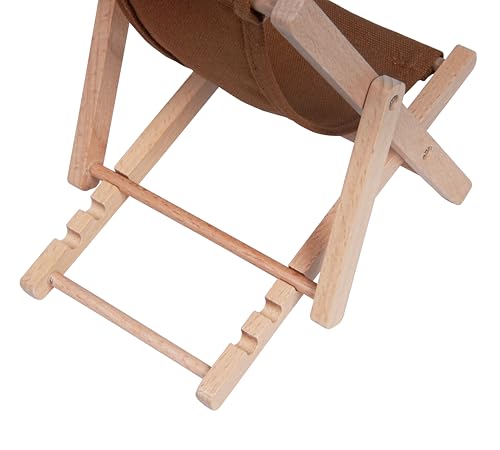 Foldable Wooden Cell Phone Stand, Phone Holder for Desks - color: Brown