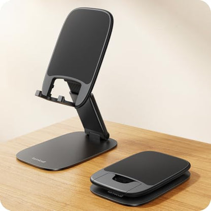 Lamicall Ultra-Thin Foldable Cell Phone Stand for Desk - color: A-Black