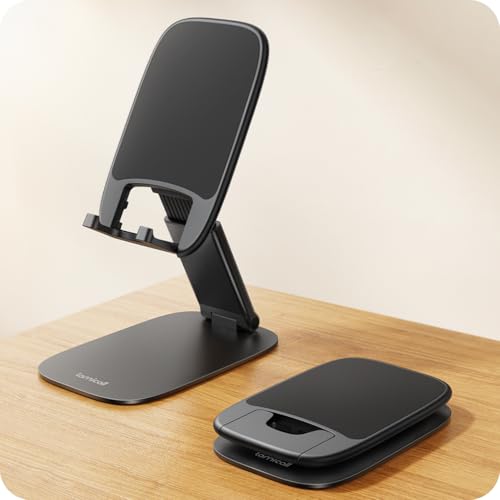 Lamicall Ultra-Thin Foldable Cell Phone Stand for Desk - color: A-Black
