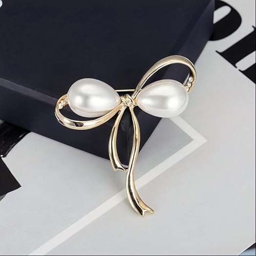 Brooch Pins For Women Fashion Elegant Brooches Lapel Badges Coat Sweater Scarves Shawl Dress Accessory Wedding Party Prom Jewelry - color: golden
