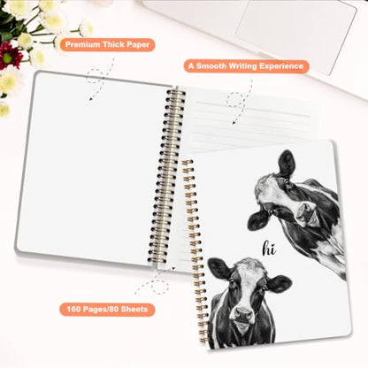 Cow Notebook Journal, Cow Gifts for Women Girls Friends Cow Lovers - color: Cute Cow Hi