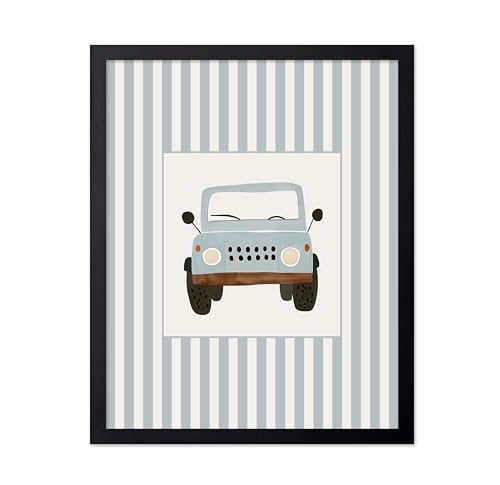 Monem Art Nursery Truck Print - Blue Jeep Poster - Minimal Car Art - Pastel Color Wall Design - Boy's Playroom Art - Great Kid's Room or Nursery Wall Decor - 8x10 UNFRAMED Wall Art - color: Style-05, size: 8"L x 10"W