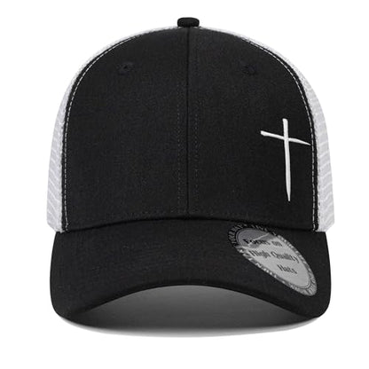 Christian Hats for Men Women,Jesus Cross Hat Christian Religious Gifts for Birthday/Christmas - color: 34.black-03