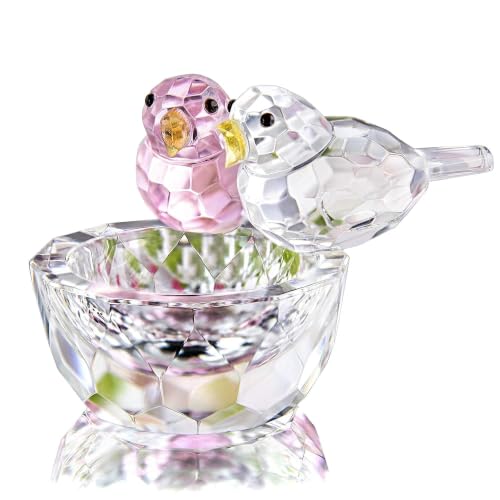 3.3'' Crystal Bird Figurine Collectible Art Glass Animal Gifts for Women - style: Double Birds