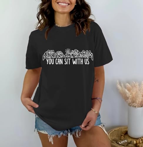 Christian Shirt for Women Bible Verse T-Shirts Faith Blessed Inspirational Shirts - color: Black, size: XX-Large