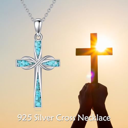 ONEFINITY Cross Necklace 925 Sterling Silver Cross Pendant Religious Jewelry Gifts - style: Infinity Cross