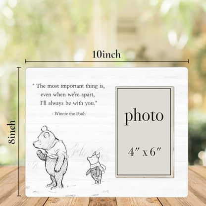 Pooh Bear Quote Picture Frame, Encouragement Gifts for Kids - color: Apart