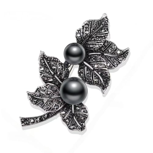 Brooch Pins For Women Fashion Elegant Brooches Lapel Badges Coat Sweater Scarves Shawl Dress Accessory Wedding Party Prom Jewelry - color: Black-Style5