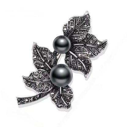 Brooch Pins For Women Fashion Elegant Brooches Lapel Badges Coat Sweater Scarves Shawl Dress Accessory Wedding Party Prom Jewelry - color: Black-Style5
