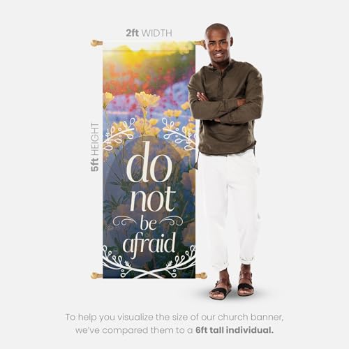 Church Banners with Scripture - Church Banners For Sanctuary Wall Worship - Welcome Religious Praise Hanging Signs Decorations For Church - Sets of Christian Flexible Banner Patterns Designs - 4 PC