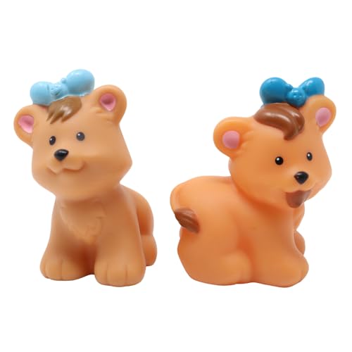 Little People Replacement Parts for Fisher-Price Noah's Ark, Zoo or Safari Playset H9182 - Replacement Pair of Lion Cubs with Blue Butterflies on Their Heads