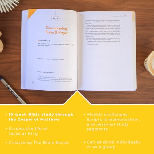 Knowing Jesus as King: A 10-Session Bible Study on the Gospel of Matthew―For Individual or Group Study ―Includes Daily Readings, Teachings, Questions, ... (The Bible Recap Knowing Jesus Series)