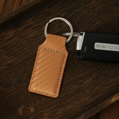 LaserGram Rectangle Keychain, Bible Verse John 3-16, Personalized Engraving Included - color: Carbon Fiber Bronze