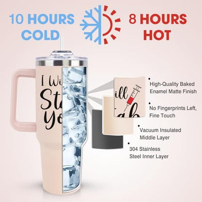 LHSCVUFASC Nurse Gifts for Women, Nurses 40oz Tumbler Gift for Female Practitioner Nurse, Funny Nurses Week Gifts Coffee Cup, Appreciation Nursing Gift for Retirement Birthday Christmas School - color: Nurse