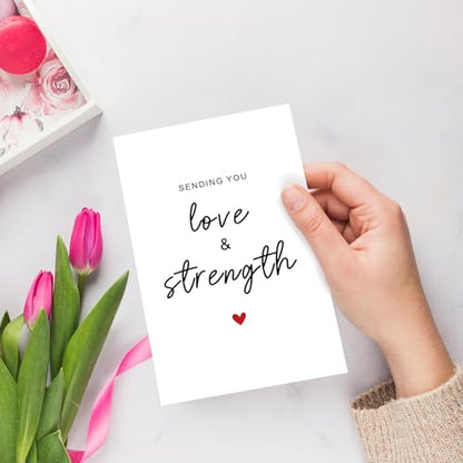 Simply Sympathy Card, Encouragement Card, Thinking of You Cards, Get Well Soon Cards, Sending You Love and Strength - color: Love and Strength