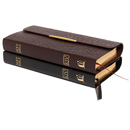 KJV Compact Checkbook Bible, Black Bonded Leather, Red Letter: King James Version, Holy Bible
