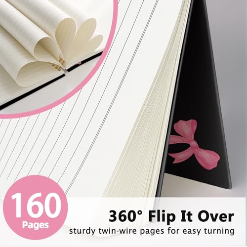 LIANGW Coquette Pink And Black Christian Notebook - color: Matthew 19:26 - Black
