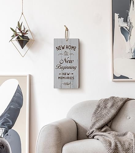 YZEXEZY New Home New Beginning Sign 12"x6" House Warming Gifts for Couple Home Owners House Wall Decor - style: New Home New Beginning