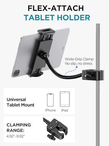 InnoGear Mic Stand Floor Microphone Stand Tablet Phone Holder for Singing