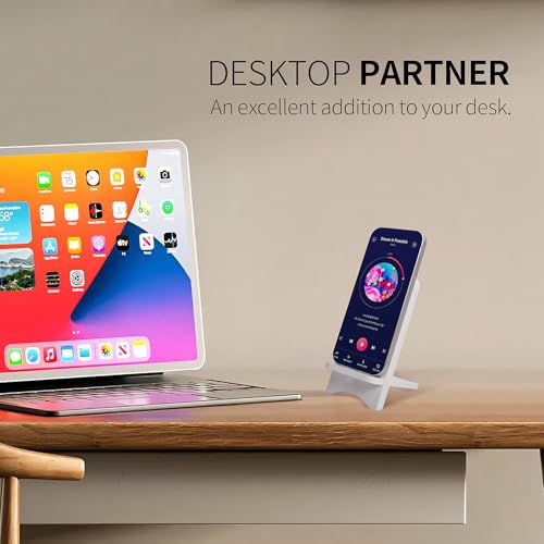 Solid Wood Simple Phone Stand, Desktop Stand,Tablets Tablet Display Stand, Compatible with All Phones (White Wood) - color: White wood