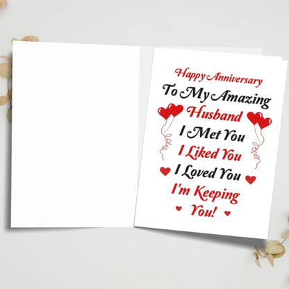 fancu Anniversary Card Gift for Husband Wife - color: ZC-056