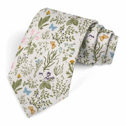 funny Ties for Men Business Novelty Men's Neckties for Festival Holiday Party Valentine's Day Wedding Christmas - color: Herbs Wild Floral