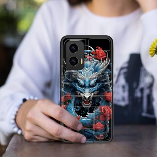 for Moto G Stylus 5G 2024 Case Built in Kickstand,Heavy Duty Protective Shockproof 3-Layer Full Body Rugged Phone Cover for Motorola Moto G Stylus 5G 2024,Dragon Rose - color: Dragon Rose