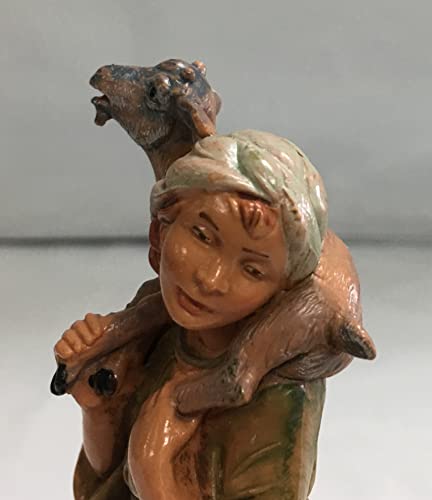 Fontanini by Roman Inc., Ethan The Shepherd, 5" Shepherd Collection, Nativity Figure and Accessories, Hand Sculpted and Painted