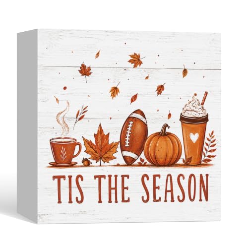 Rustic Fall Pumpkin Decor Wooden Box Sign - color: Fall-16