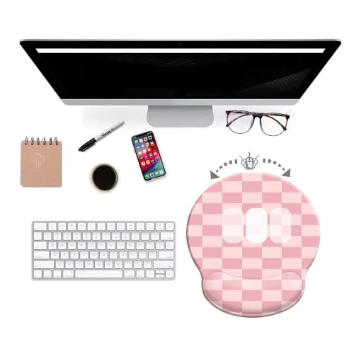 Mouse Pads for Desk, Ergonomic Mouse Pad with Wrist Rest Gaming Mousepad - color: Round-D2