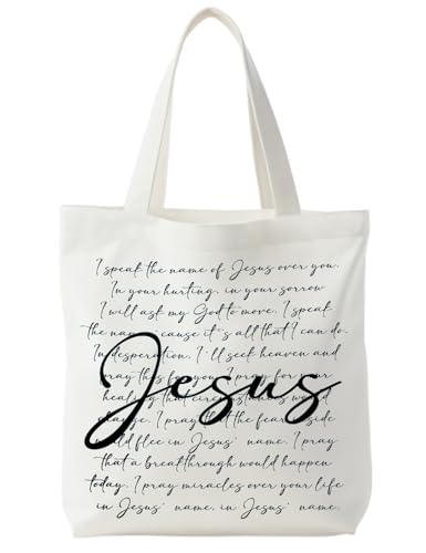 Bible Bags for Women, Christian Tote Bag, Gifts for Christian Women - color: Jesus