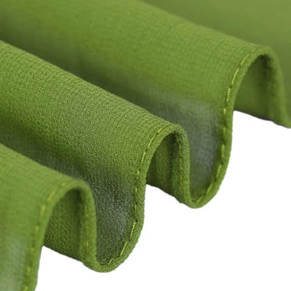 LMVERNA Solid Color Bubble Chiffon Scarf for Women Fashion Soft Hijab Long Scarfs Wrap Scarves - color: Green