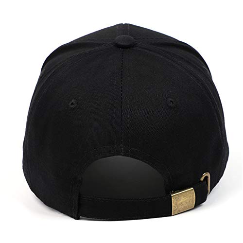 Cross Embroidery Baseball Cap,Adjustable Structured Dad Hat for Men Women Sun Hat - color: Black