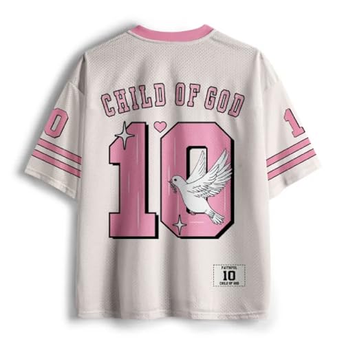 Holy Dove Christian Jersey for Women Men Oversized Breathable Mesh Shirt Faith Graphic Tees V Neck Religious Summer Novelty - size: 3X-Large