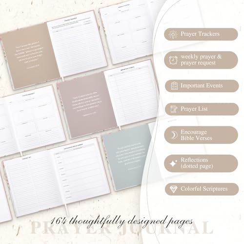 Lanpn Bible Prayer Journal for Woman, 68 Weeks Bible Study Journal Christian Prayer Planner Notebook with Scripture Verse, Christian Religious Faith Gifts, Daily Devotional Stuff, Leather Hardcover - color: Bible-1:9