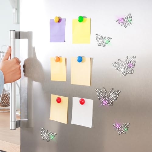 Epakh 84 Pcs Silver Butterfly Stickers Glitter Bling Rhinestone Sticker - color: Silver, size: Butterfly