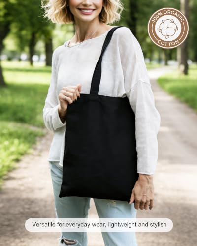 Canvas Tote Bag with Zipper, Halloween Trick or Treat Bags for Kids Bulk - color: [A2] Black