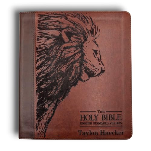 J2 Personalized ESV Journal Study Bible, Lion Engraving