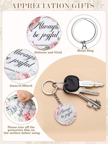 Janmercy 120 Pcs Acrylic Christian Keychain Bulk for Women - style: Pink