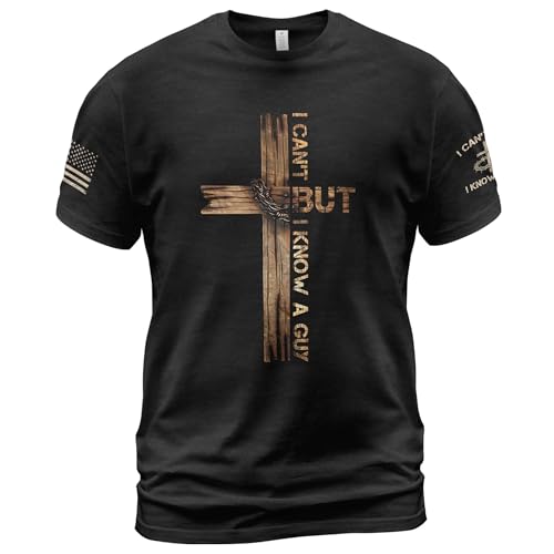 I Cant But I Know A Guy T Shirt, Christian Shirts Men 1 - color: Black, size: Small