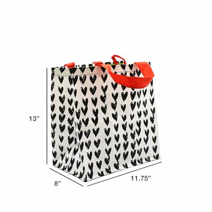 Earthwise Reusable Grocery Bags – Gift Totes, Foldable & Water‑Resistant Shopping Bags, Durable Multi‑Use Eco Bags with Spring Designs (6 Pack)