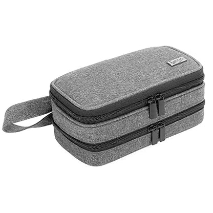 LUXJA Double-Layer Essential Oil Case Holds 12 Bottles, Gray - color: Gray