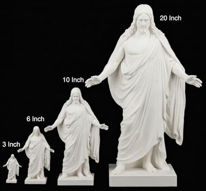 One Moment In Time S36 Christus Statue White Cultured Marble Hand Made Mormon LDS CTR - size: 3"