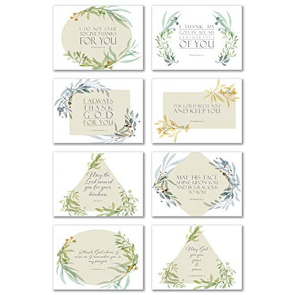 Thank You Inspirational Bible Verse Note Cards with Envelopes - Pack of 48 - style: Thank You