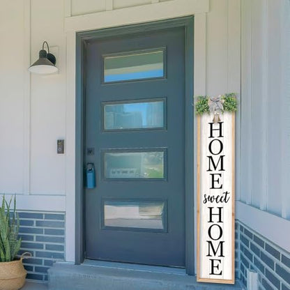 TQianJiang Home Sweet Home Front Porch Sign, 45"X9", Wood - color: Home Sweet Home Front Porch Outdoor (Wood)