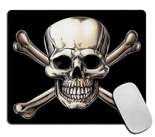 Mouse Pad, Skull Mouse Pad, Washable Square Cloth Mousepad for Office Laptop, Non-Slip Rubber Base Mouse Pads for Wireless Mouse, Computer Mouse Pads for Desk - color: TSP157